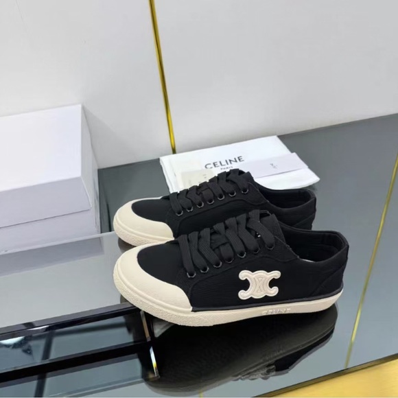 Celine Black and Cream Casual Sneakers - Picture 2 of 9